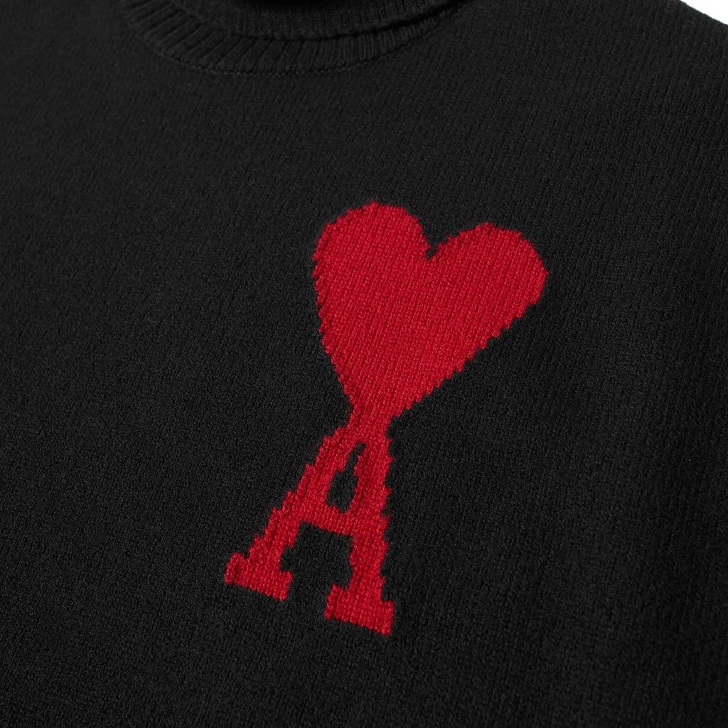 AMI Paris AMI ADC Large Funnel Knit Sweater Black